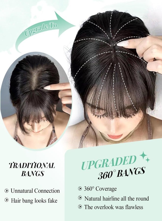 UDU Clip in Bangs Real Human Hair, Natural Clip on Fringe Hair Extensions with Temples, Fake Bangs Hairpiece for Women - Image 5